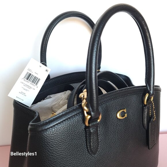 COACH Legacy 28 Medium Carryall w Crossbody Strap Pebbled Leather Bag- Black ⭐ - Picture 16 of 16